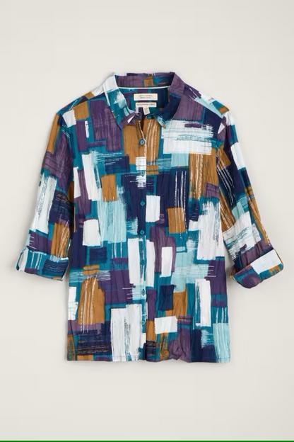 Seasalt Larissa Shirt Stitched Abstract Starling