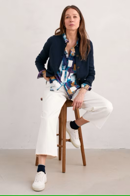 Seasalt Larissa Shirt Stitched Abstract Starling