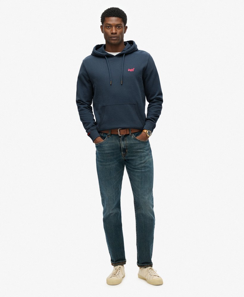 Superdry Essential Logo Hoodie Stormy Weather Blue