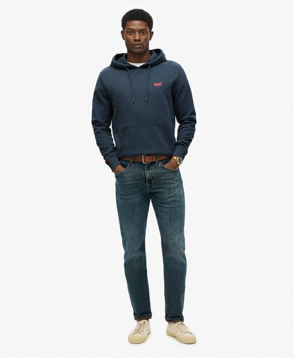 Superdry Essential Logo Hoodie Stormy Weather Blue
