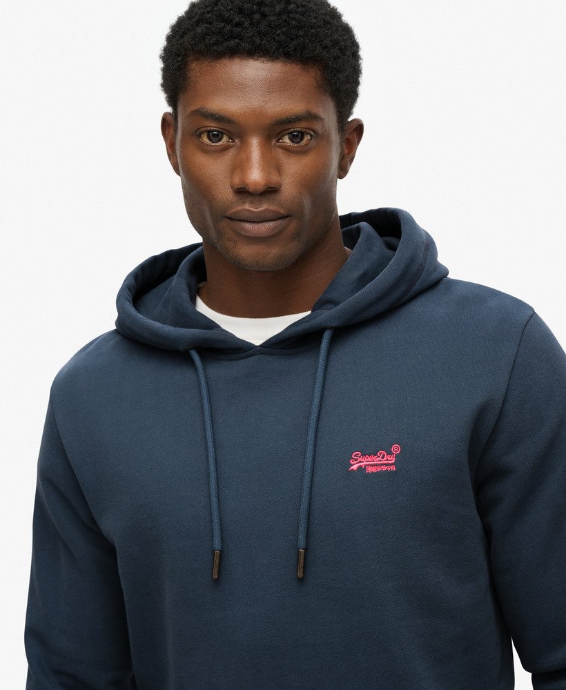Superdry Essential Logo Hoodie Stormy Weather Blue
