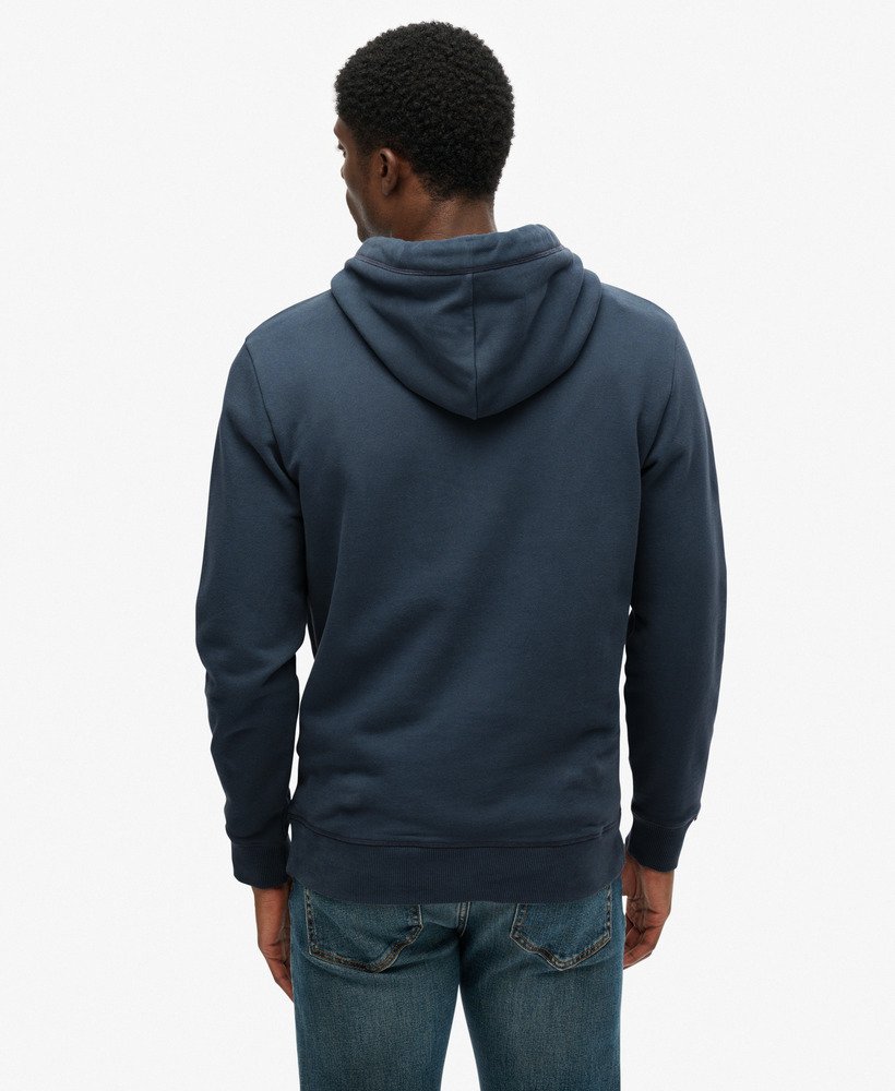 Superdry Essential Logo Hoodie Stormy Weather Blue