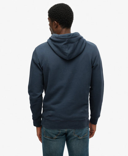 Superdry Essential Logo Hoodie Stormy Weather Blue