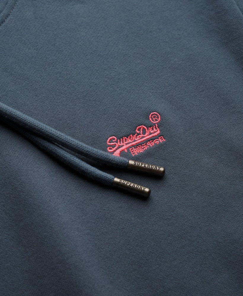 Superdry Essential Logo Hoodie Stormy Weather Blue