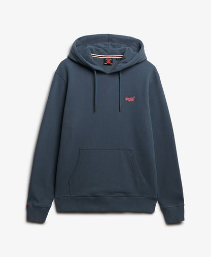 Superdry Essential Logo Hoodie Stormy Weather Blue