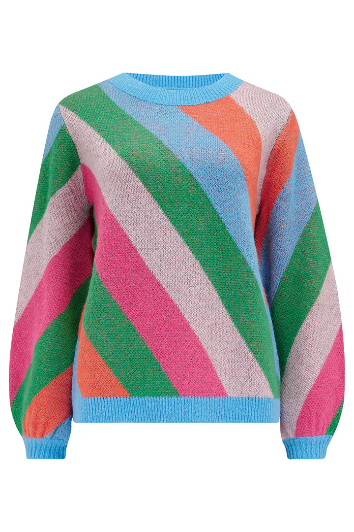 Sugarhill Brighton Essie Jumper Multi Diagonal Stripe