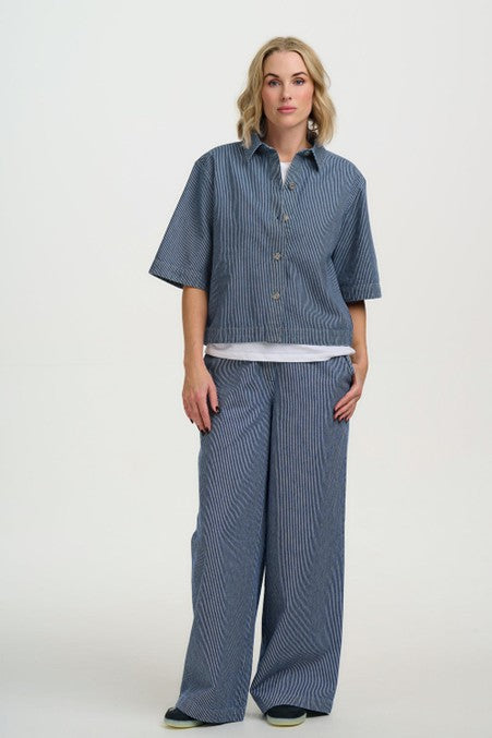 Sugarhill Brighton Amity Jacket Blue Stripe Denim