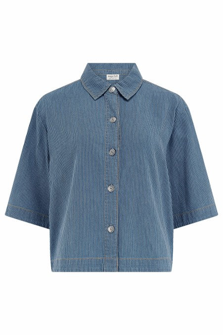 Sugarhill Brighton Amity Jacket Blue Stripe Denim