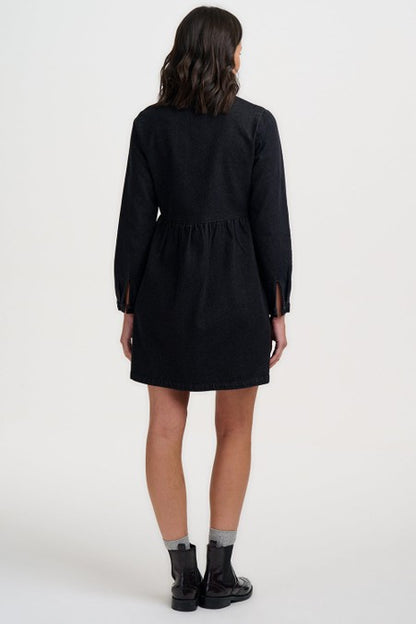 Sugarhill Brighton Jamelia Mini Smock Dress Washed Black Heart Paisley