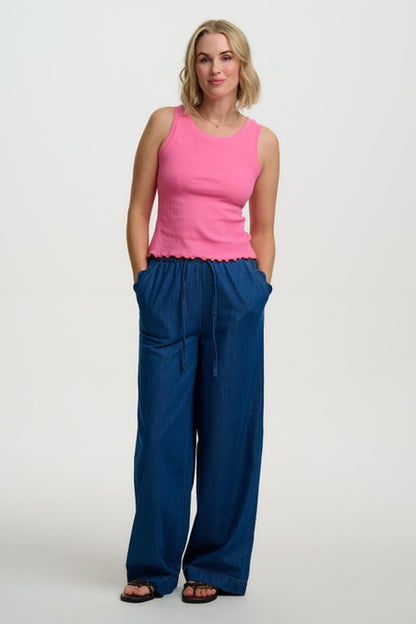 Sugarhill Brighton Kara Ribbed Vest Top Pink