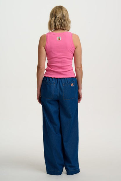 Sugarhill Brighton Kara Ribbed Vest Top Pink