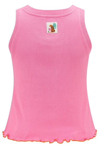 Sugarhill Brighton Kara Ribbed Vest Top Pink