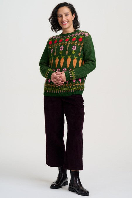 Sugarhill Brighton Laverne Jumper Green Allotment Fairisle