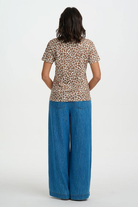 Sugarhill Brighton Maggie T-shirt Cream Classic Leopard