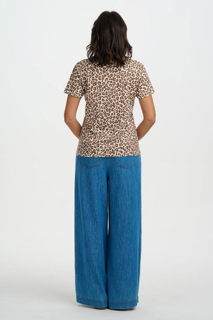 Sugarhill Brighton Maggie T-shirt Cream Classic Leopard