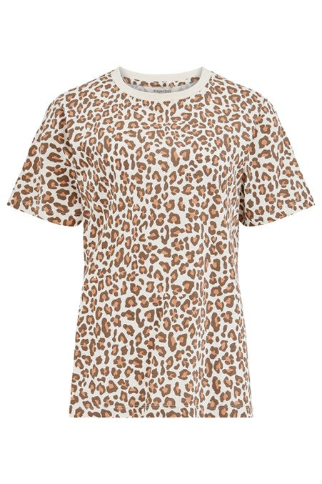Sugarhill Brighton Maggie T-shirt Cream Classic Leopard