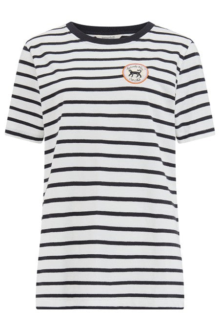 Sugarhill Brighton Maggie T-shirt Off White / Black Lucky Cat