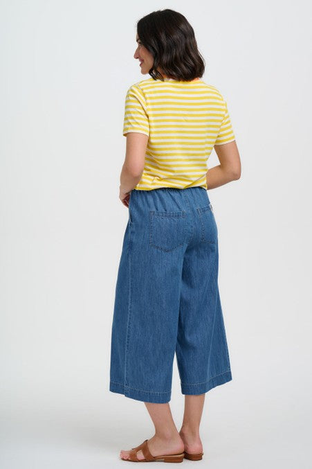 Sugarhill Brighton Maggie T-Shirt Yellow/Off White Rainbow Sunshine