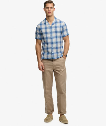 Superdry Cabana Check Short Sleeve Shirt Harbour Check White