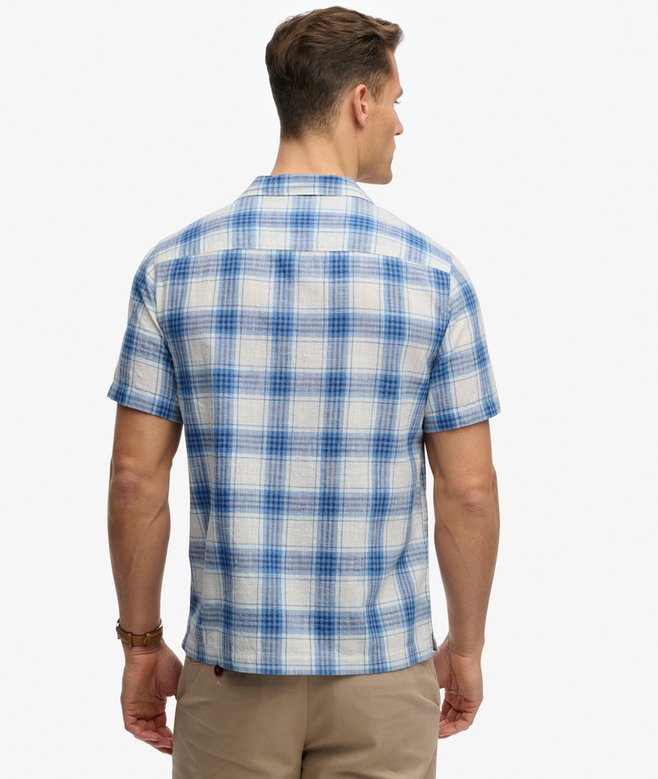 Superdry Cabana Check Short Sleeve Shirt Harbour Check White