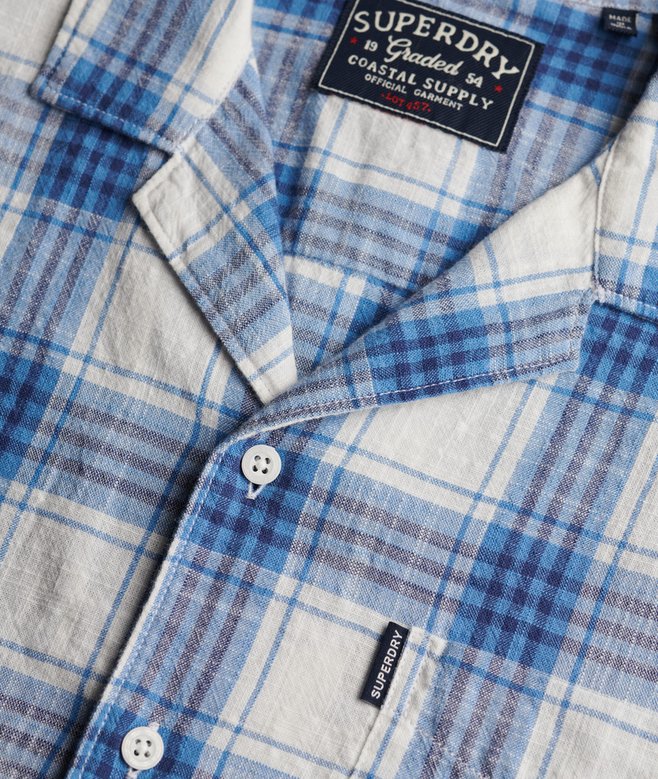 Superdry Cabana Check Short Sleeve Shirt Harbour Check White