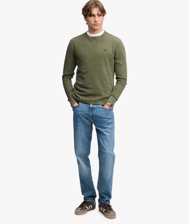 Superdry Classic Heavy Textured Top Beetle Green