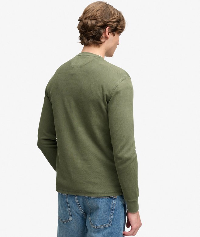 Superdry Classic Heavy Textured Top Beetle Green
