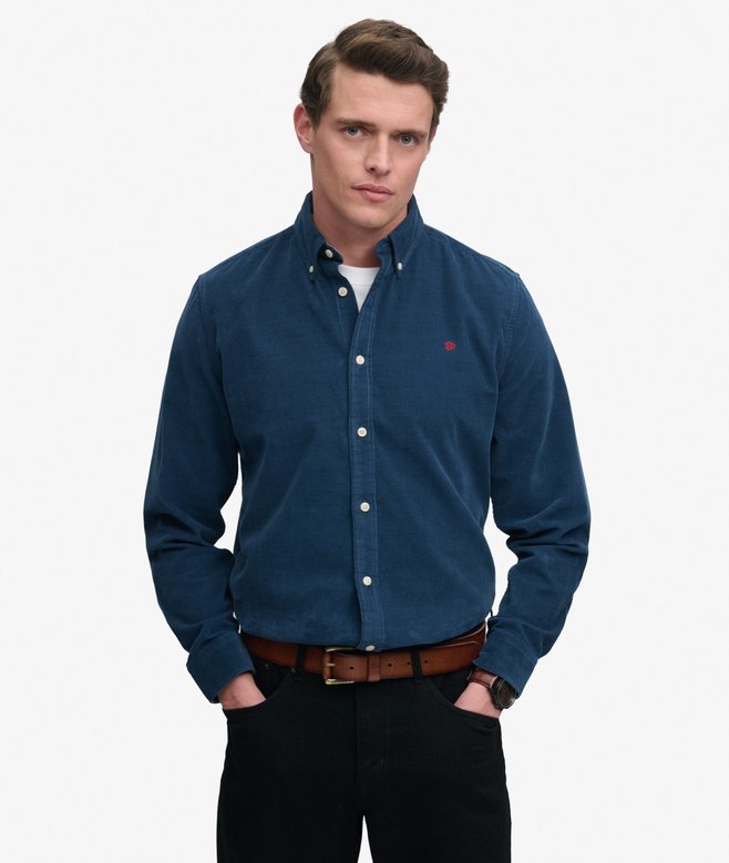 Superdry Classic Needle Cord Shirt Insignia Blue