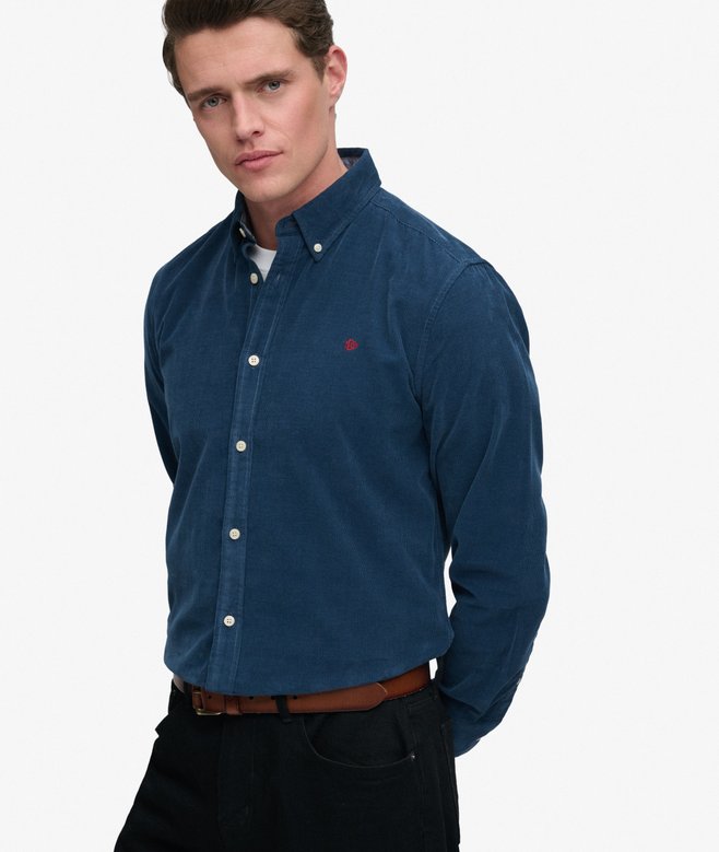 Superdry Classic Needle Cord Shirt Insignia Blue