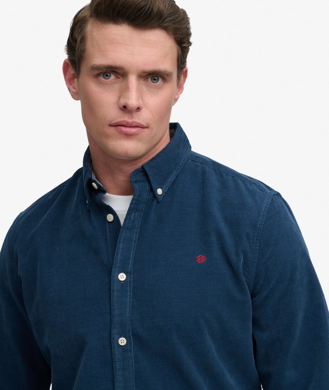 Superdry Classic Needle Cord Shirt Insignia Blue