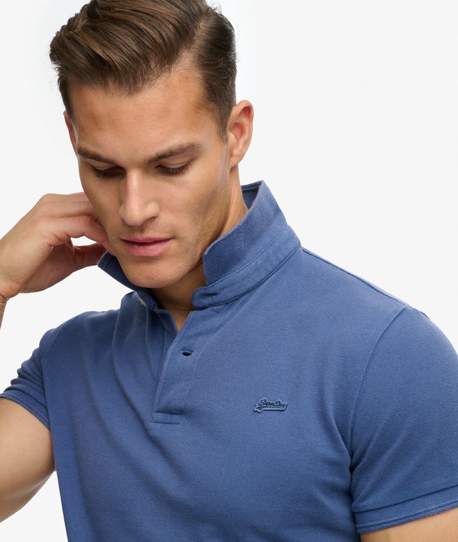 Superdry Classic Pique Polo Shirt Bay Blue