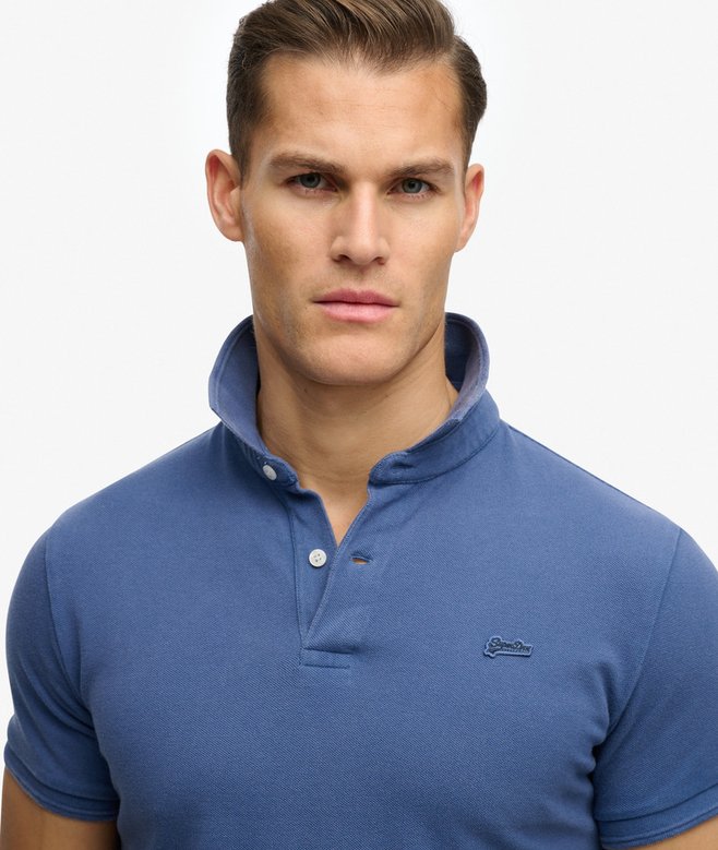 Superdry Classic Pique Polo Shirt Bay Blue