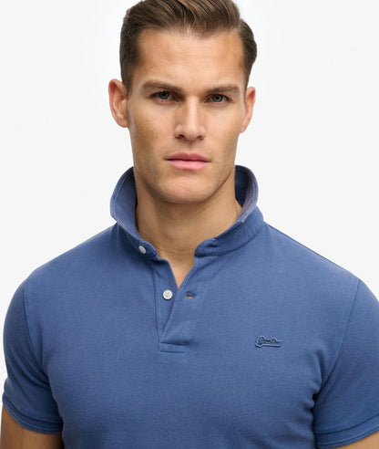 Superdry Classic Pique Polo Shirt Bay Blue