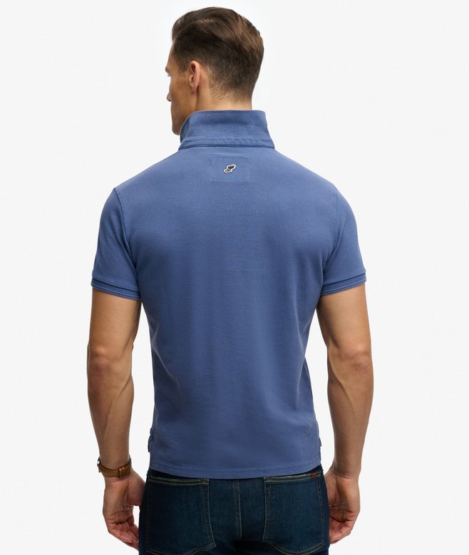 Superdry Classic Pique Polo Shirt Bay Blue