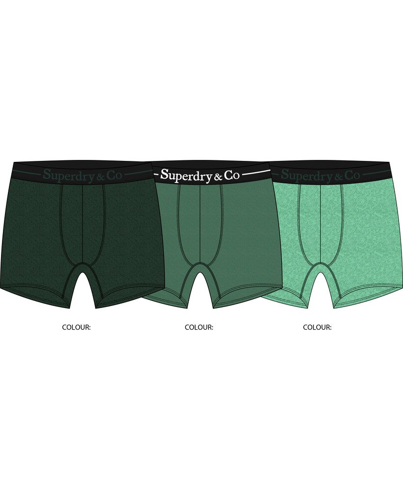 Superdry & Co Boxer Triple Pack Forest Marl/Green Marl/Green Grit
