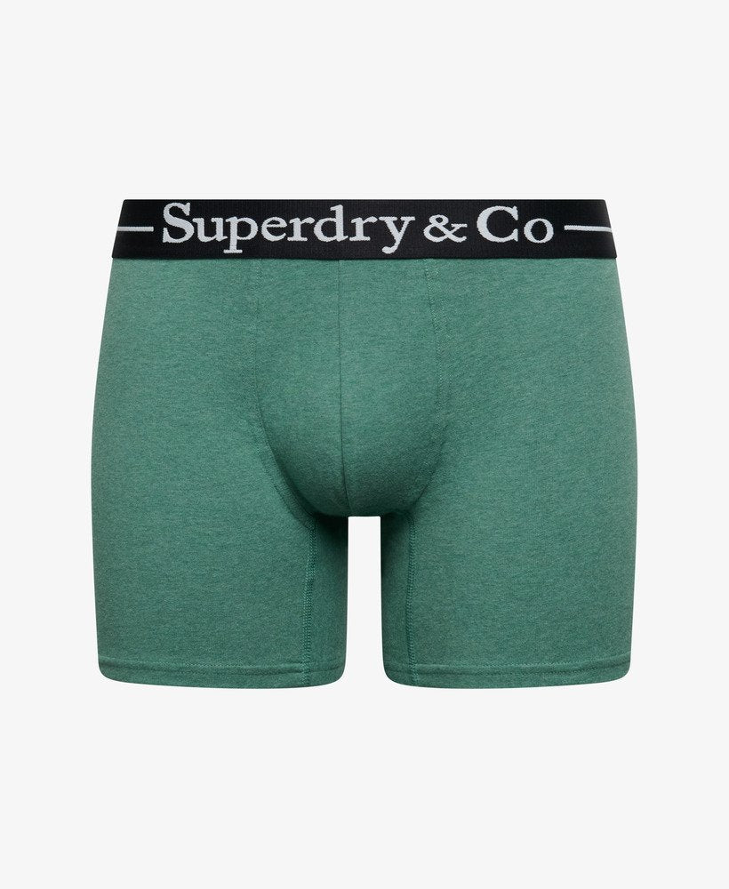Superdry & Co Boxer Triple Pack Forest Marl/Green Marl/Green Grit