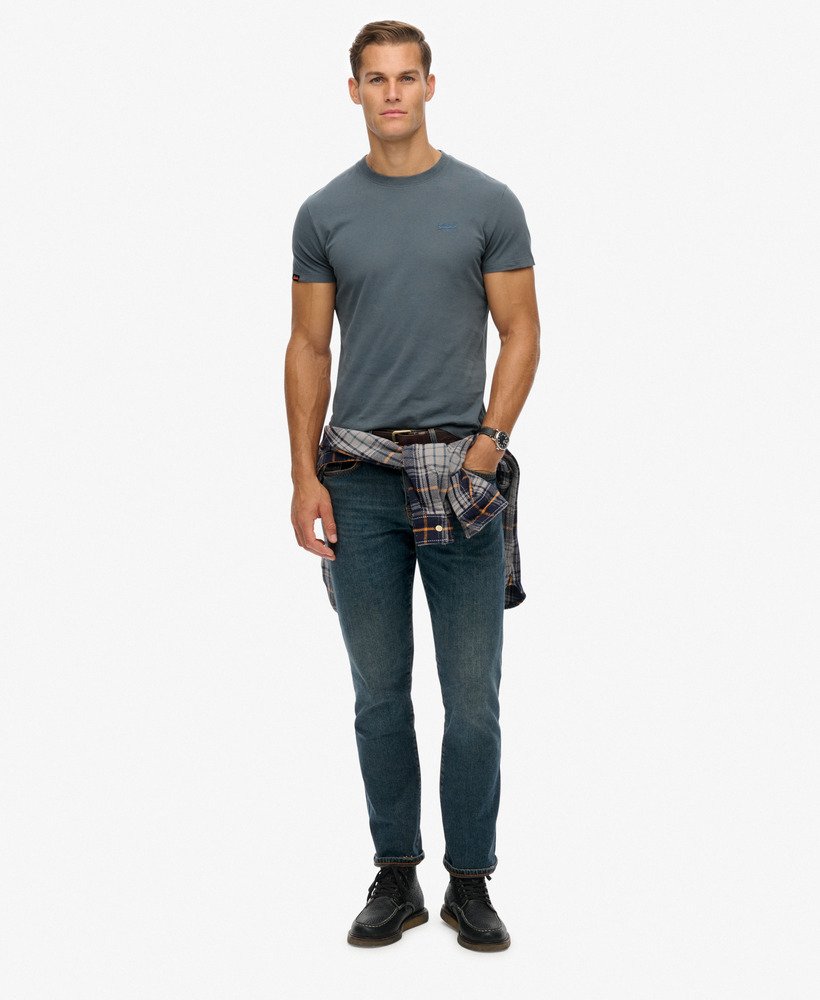 Superdry Essential Logo T-Shirt Stormy Weather Blue