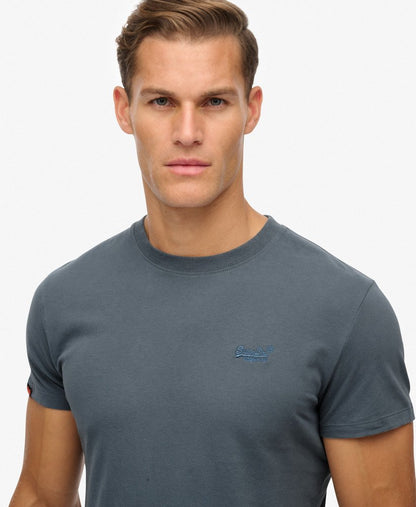 Superdry Essential Logo T-Shirt Stormy Weather Blue