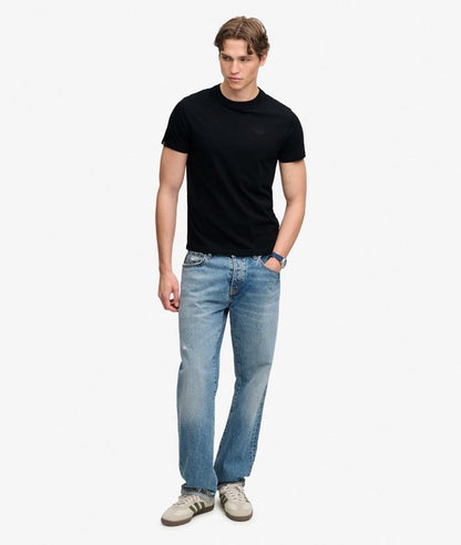 Superdry Essential Stacked Logo Embroidered T-shirt Black/Black
