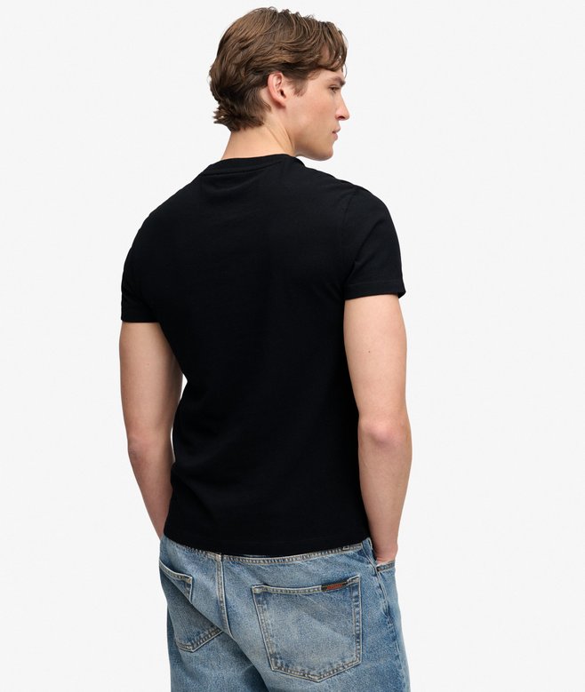Superdry Essential Stacked Logo Embroidered T-shirt Black/Black
