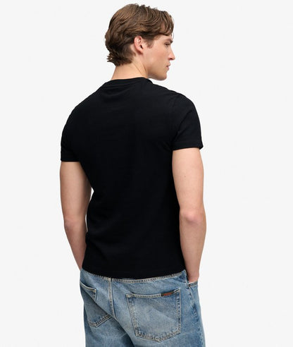 Superdry Essential Stacked Logo Embroidered T-shirt Black/Black