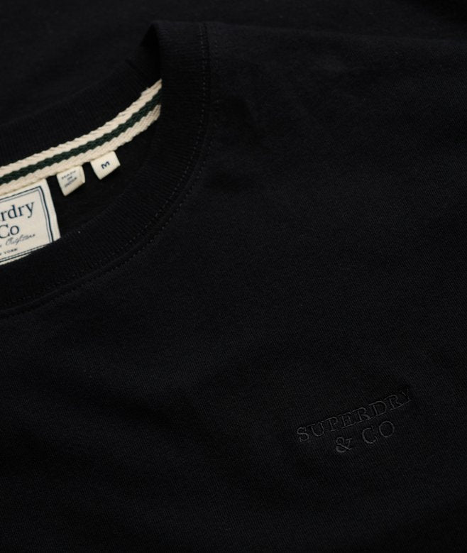 Superdry Essential Stacked Logo Embroidered T-shirt Black/Black