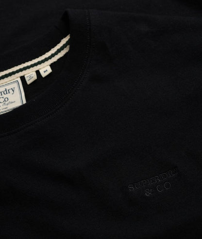 Superdry Essential Stacked Logo Embroidered T-shirt Black/Black