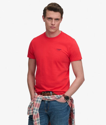 Superdry Essential Stacked Logo Embroidered T-shirt Lollipop Red/Navy