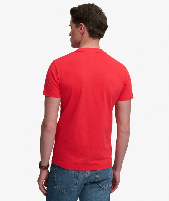 Superdry Essential Stacked Logo Embroidered T-shirt Lollipop Red/Navy