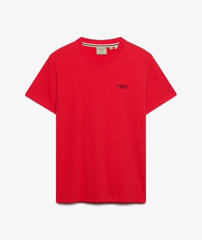 Superdry Essential Stacked Logo Embroidered T-shirt Lollipop Red/Navy