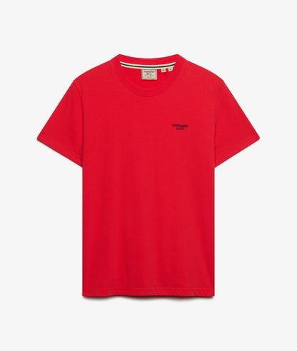 Superdry Essential Stacked Logo Embroidered T-shirt Lollipop Red/Navy