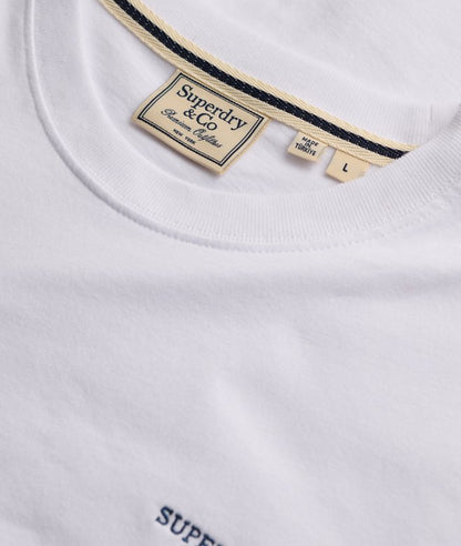Superdry Essential Stacked Logo Embroidered T-shirt Optic/Navy