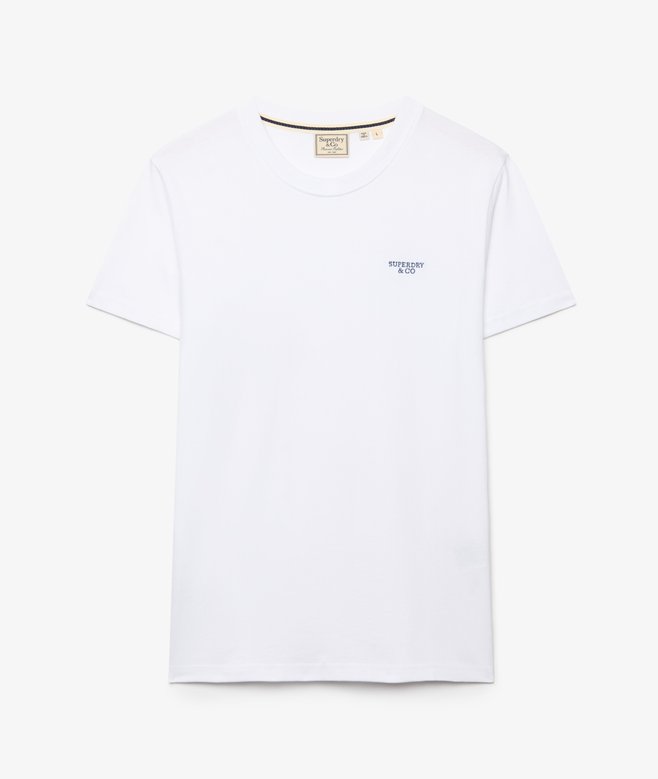 Superdry Essential Stacked Logo Embroidered T-shirt Optic/Navy