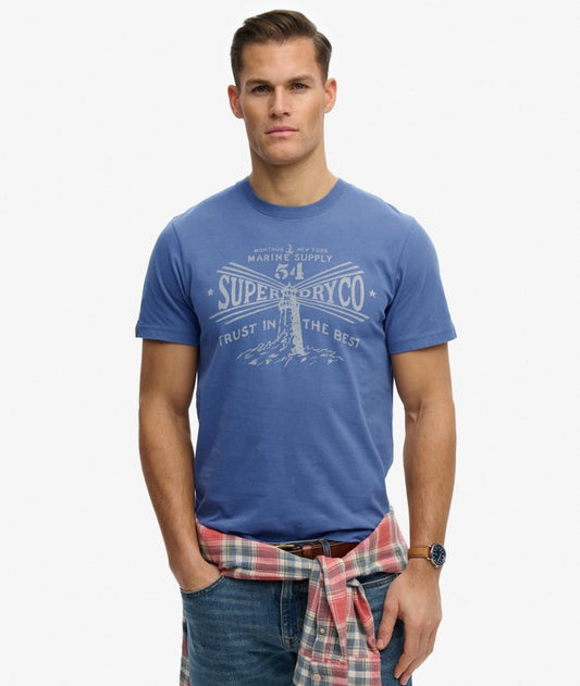 Superdry Lo-fi Dockside T-Shirt Soft Navy